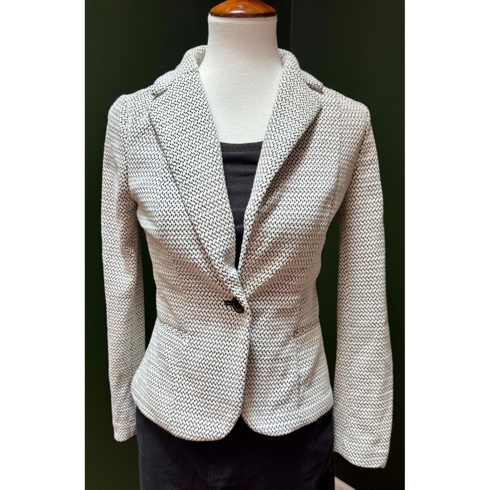 Talbots Textured Knit Blazer Womens Size XS